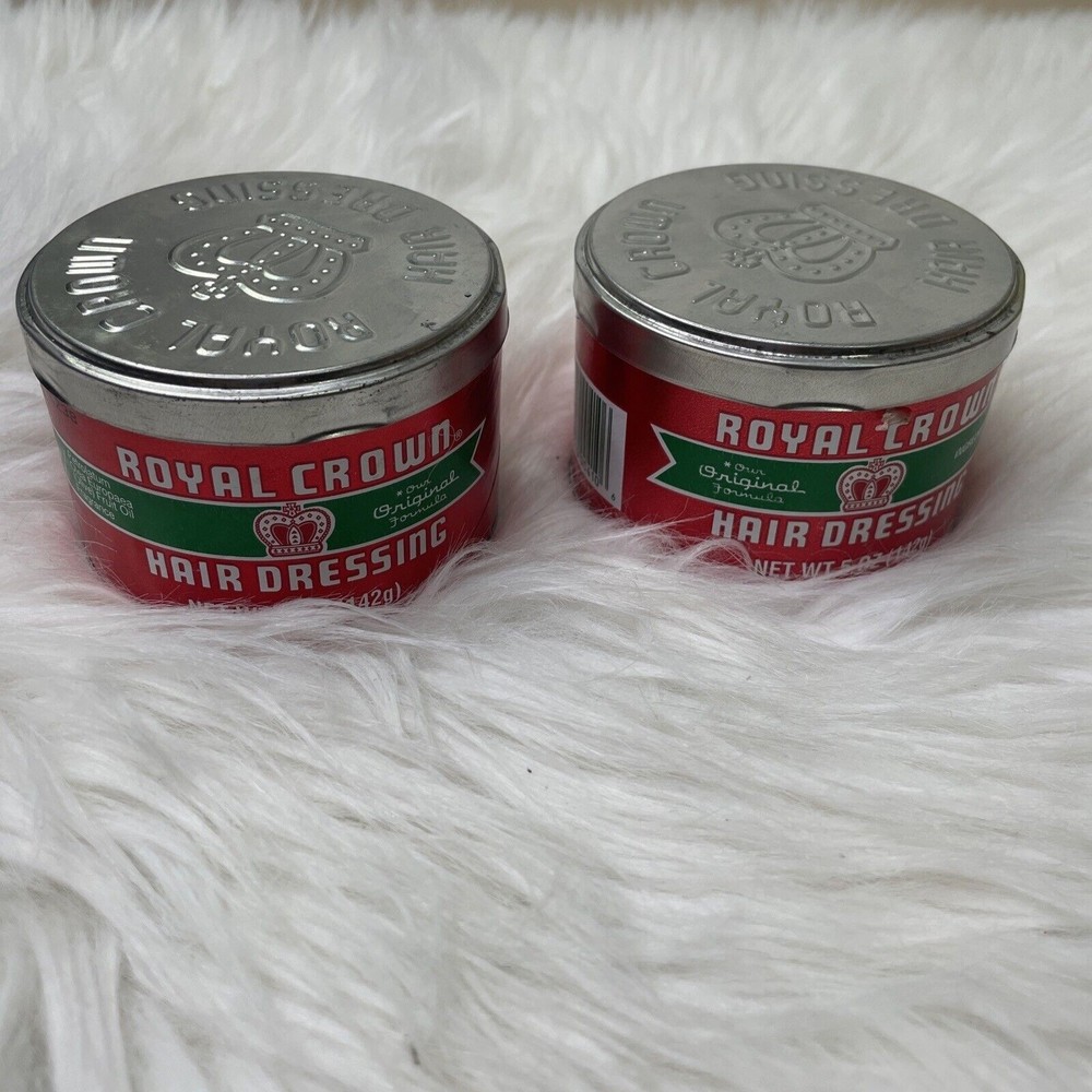 (2) Royal  Crown Original Hair Dressing 5 oz. Jar Old Can Jar Easy Twist Off